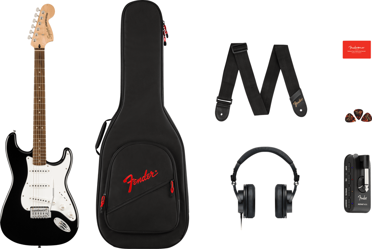 Fender Squier Sonic Stratocaster El-Guitar Start Package (noir)