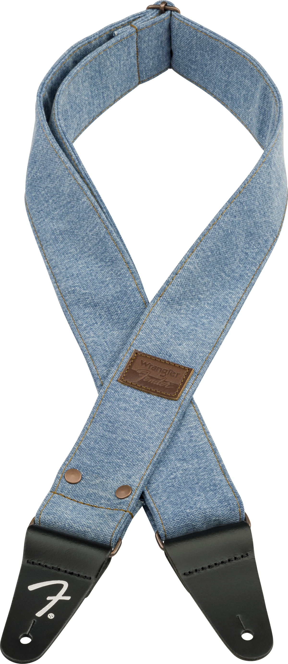 Sangle Guitare Fender x Wrangler Denim (Light Indigo, 2")