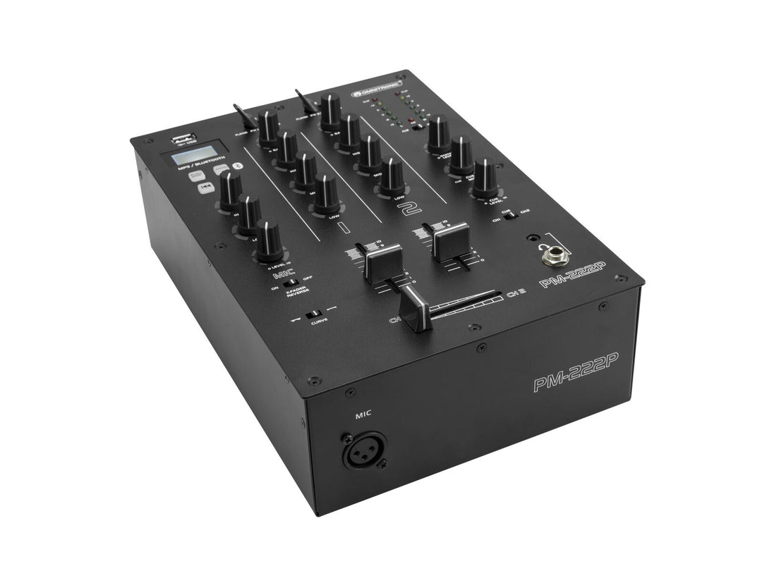 OMNITRONIC PM-222P table de mixage DJ 2 canaux avec lecteur