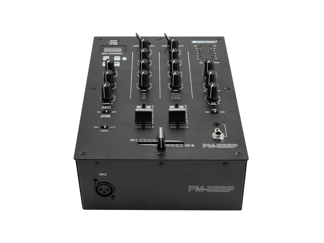 OMNITRONIC PM-222P table de mixage DJ 2 canaux avec lecteur