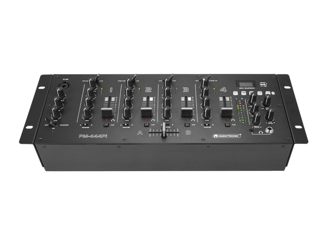 OMNITRONIC PM-444Pi Mixeur DJ 4 canaux avec lecteur & interface USB