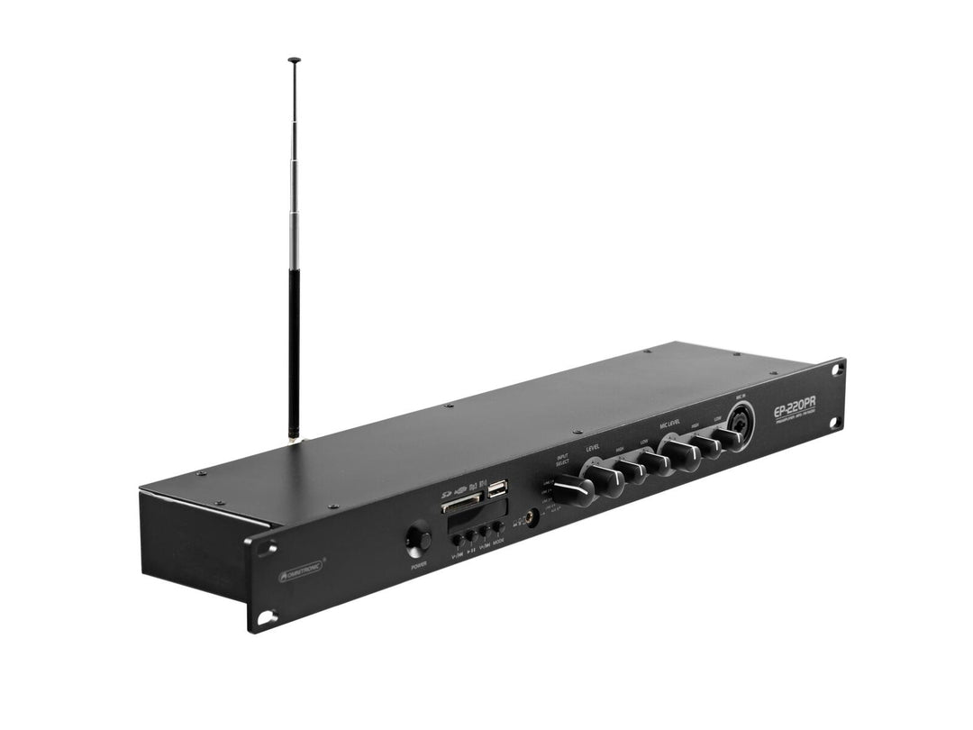 OMNITRONIC EP-220PR Préamplificateur avec lecteur MP3 et radio FM