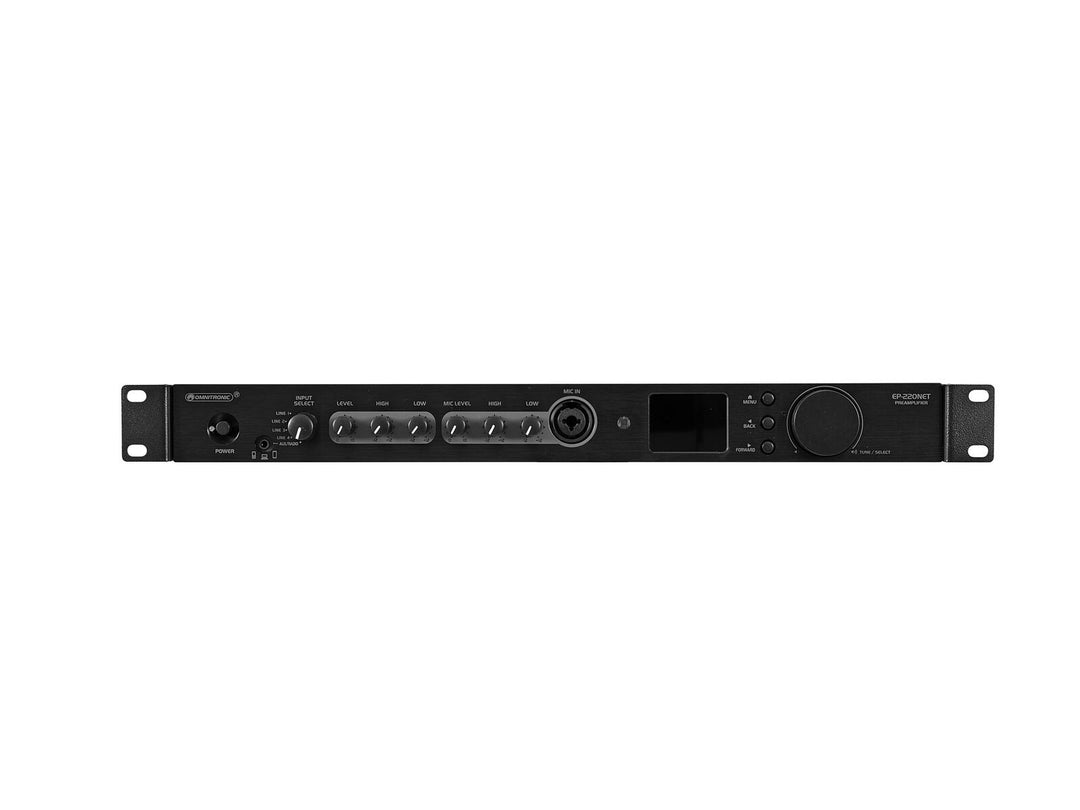 OMNITRONIC EP-220NET Préamplificateur avec radio Internet, DAB+ et Bluetooth