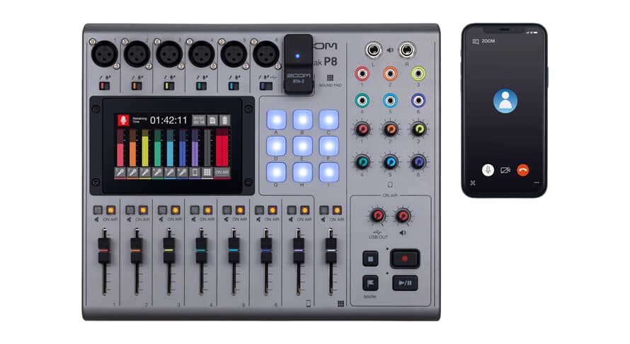 Zoom P8 PodTrak Podcast Mixer