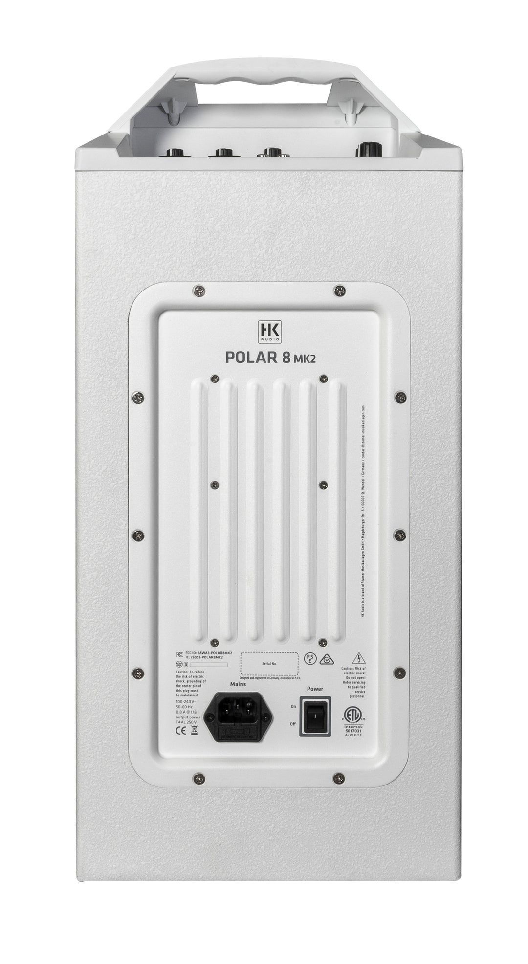 HK Audio POLAR 8 MK2 White Système PA colonne actif 1200W avec Bluetooth