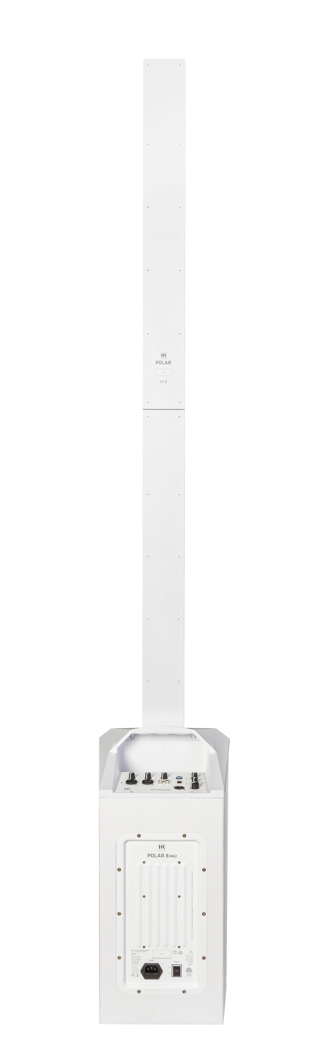 HK Audio POLAR 8 MK2 White Système PA colonne actif 1200W avec Bluetooth