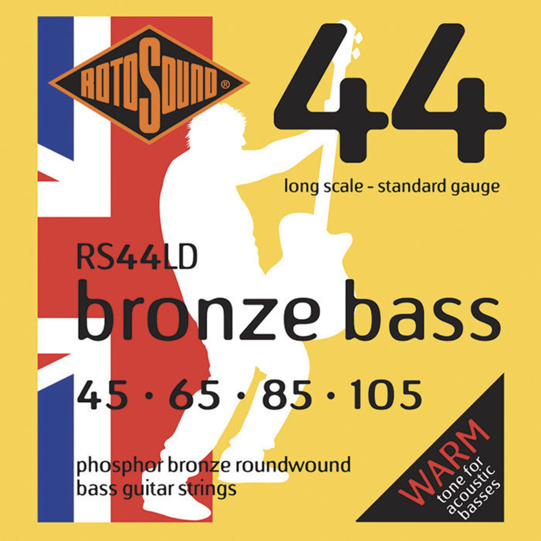 Rotosound cordes pour basse acoustique Bronze Bass 44 - Set 4-string Standard 45-105 (RS44LD)
