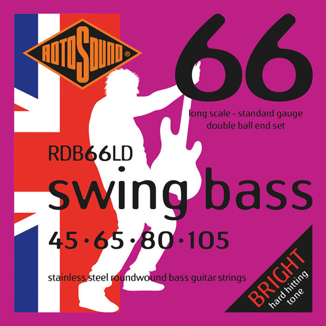 Cordes de basse électrique Rotosound Swing Bass 66 Double Ball End - Set 4-cordes Medium 45-105 Double Ball (RDB66LD)