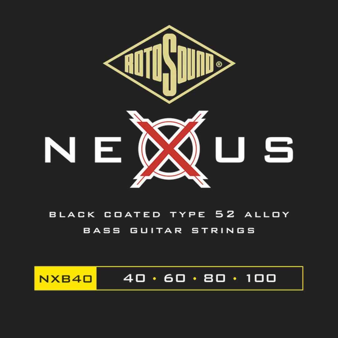 Rotosound Cordes de basse électrique Nexus Coated - Set 4-cordes Hybrid 40-100 (NXB40)