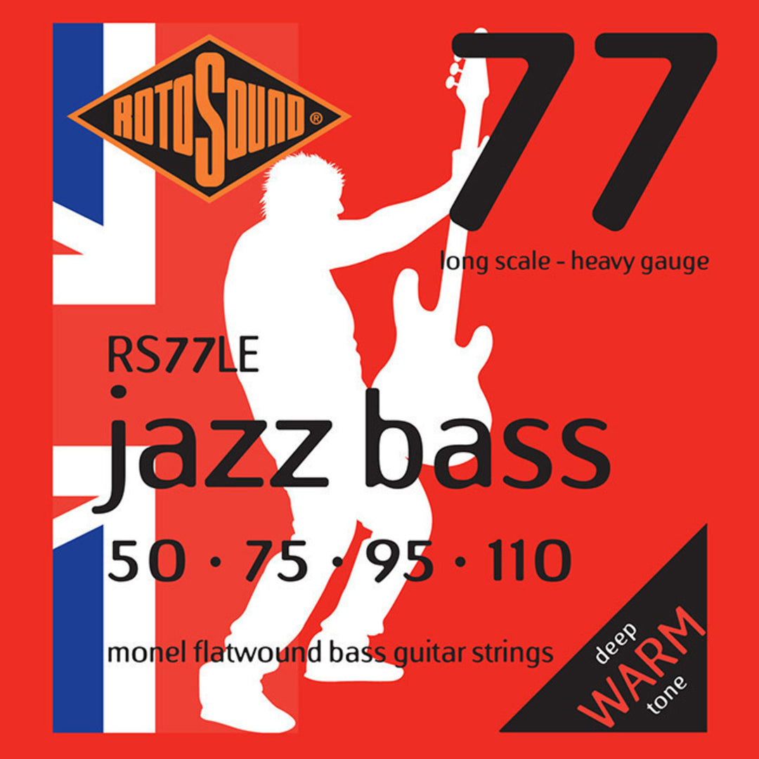 Rotosound cordes de basse Jazz Bass Strings Jazz Bass 77 - Set 4-string Flatwound Heavy 50-110 (RS77LE)