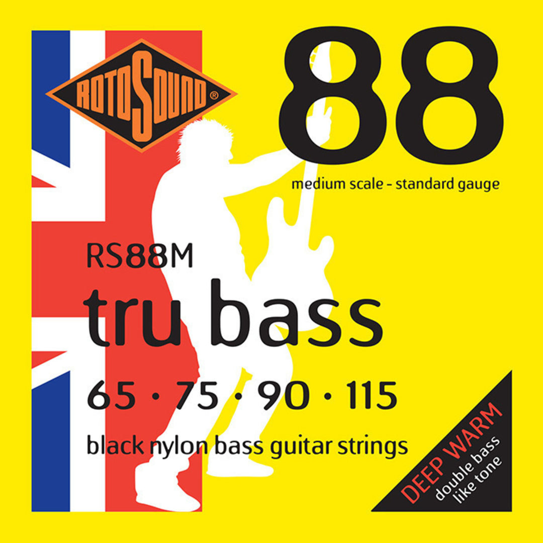 Cordes de basse électrique Rotosound Tru Bass 88 - Set 4 cordes Extra Long // Diapason extra long (33.5"/850mm à 36"/915mm) (RS88EL)