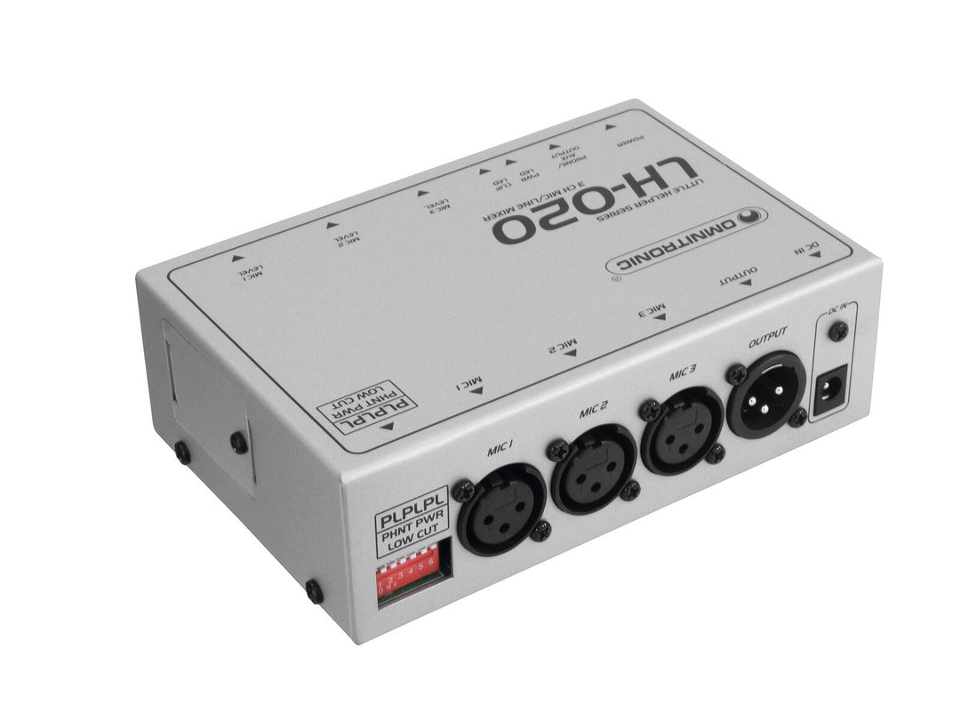 OMNITRONIC LH-020 Mélangeur de micros 3 canaux
