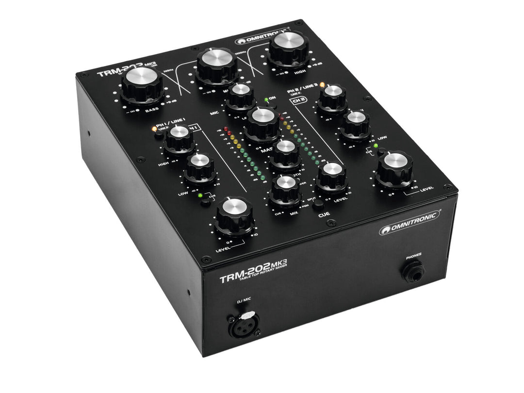 Table de mixage rotative 2 canaux OMNITRONIC TRM-202MK3