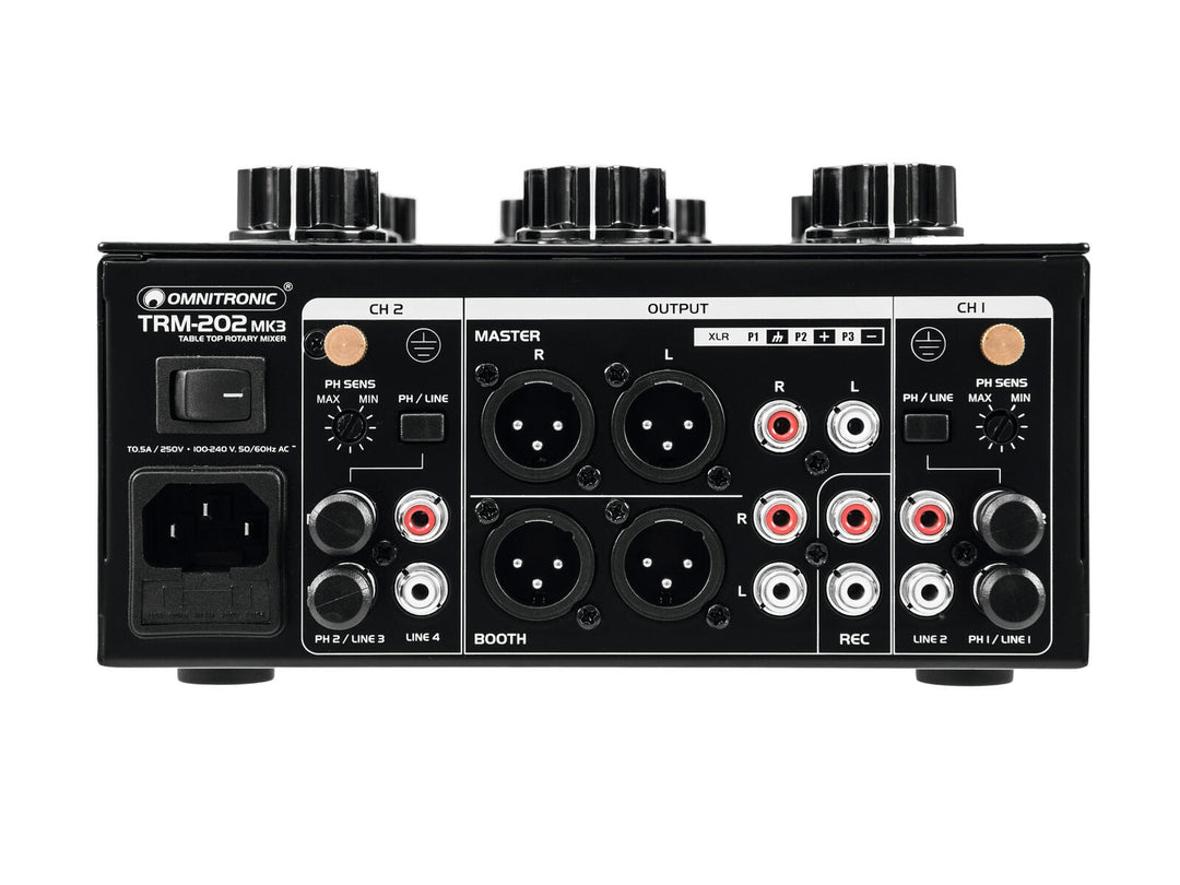 Table de mixage rotative 2 canaux OMNITRONIC TRM-202MK3