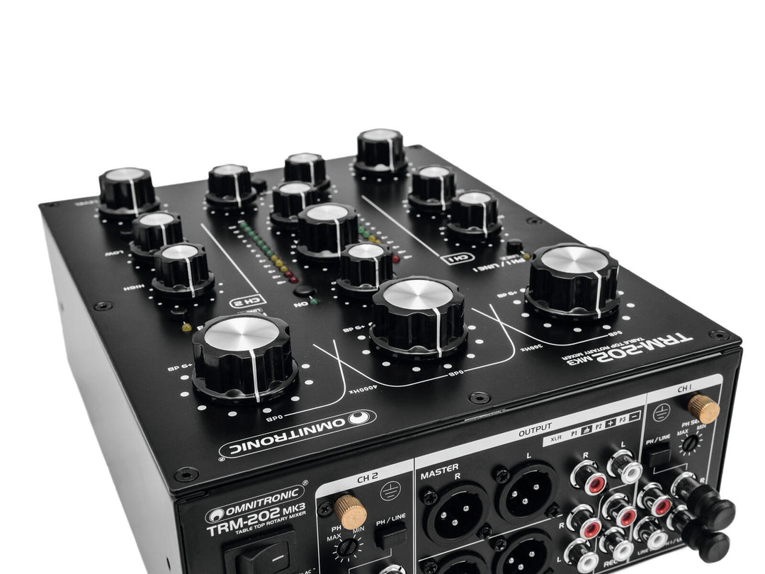 Table de mixage rotative 2 canaux OMNITRONIC TRM-202MK3