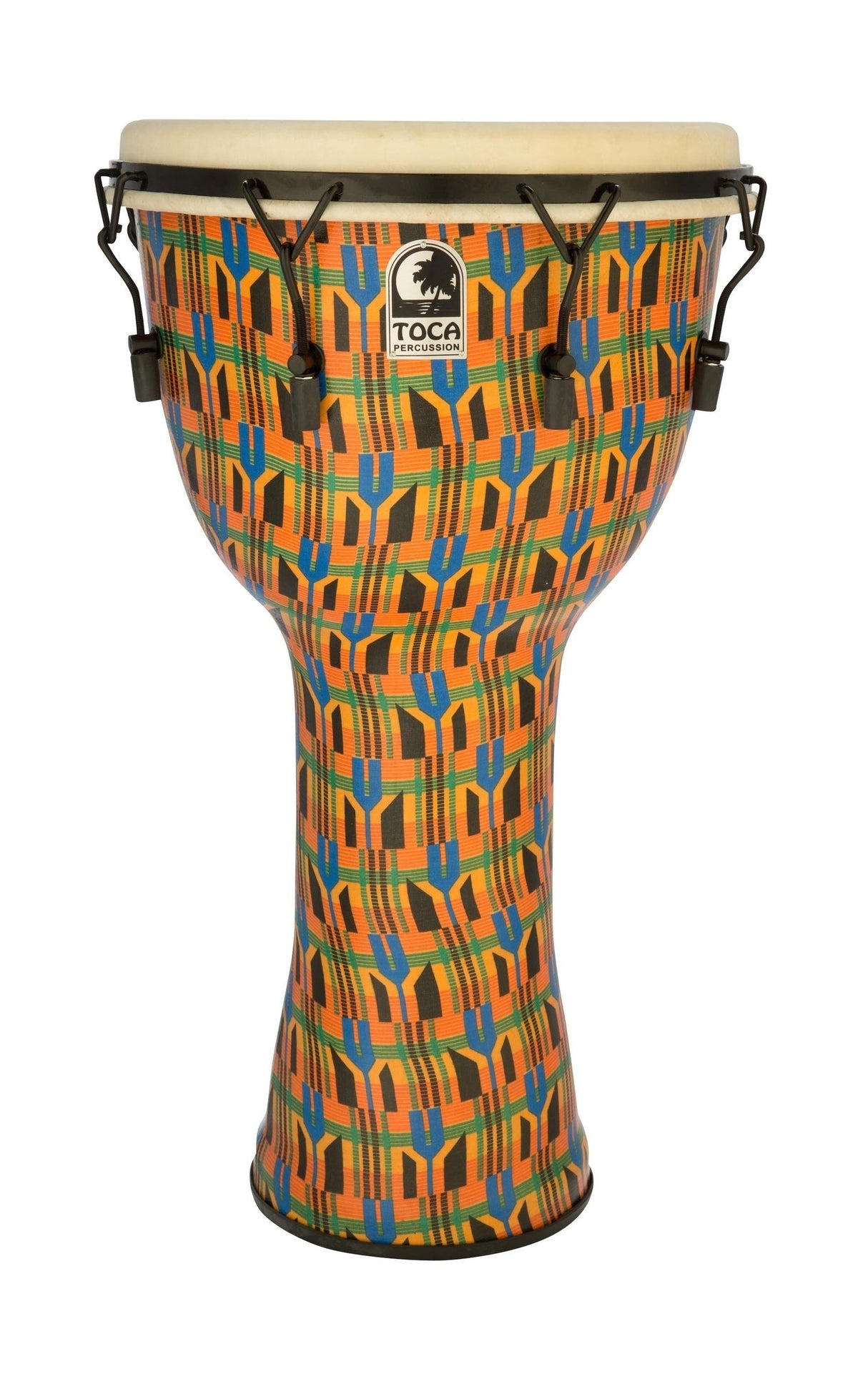 Toca Djembe Freestyle Mechanically Tuned - Kente Cloth (SFDMX-14KB)