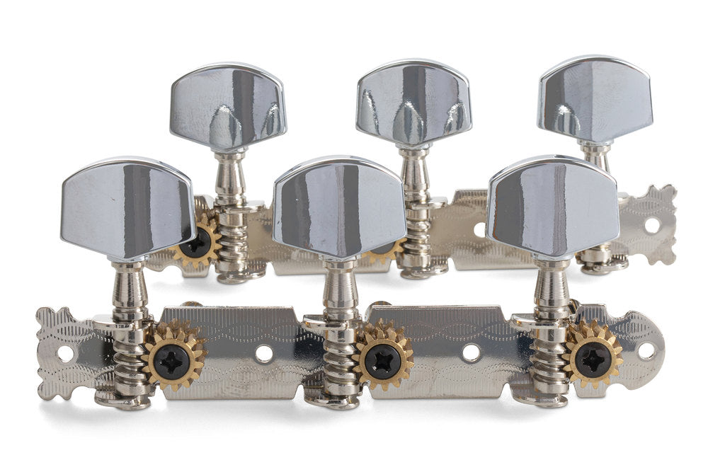 GEWA mécanique pour guitare jazz, sans lyre, boutons nickelés