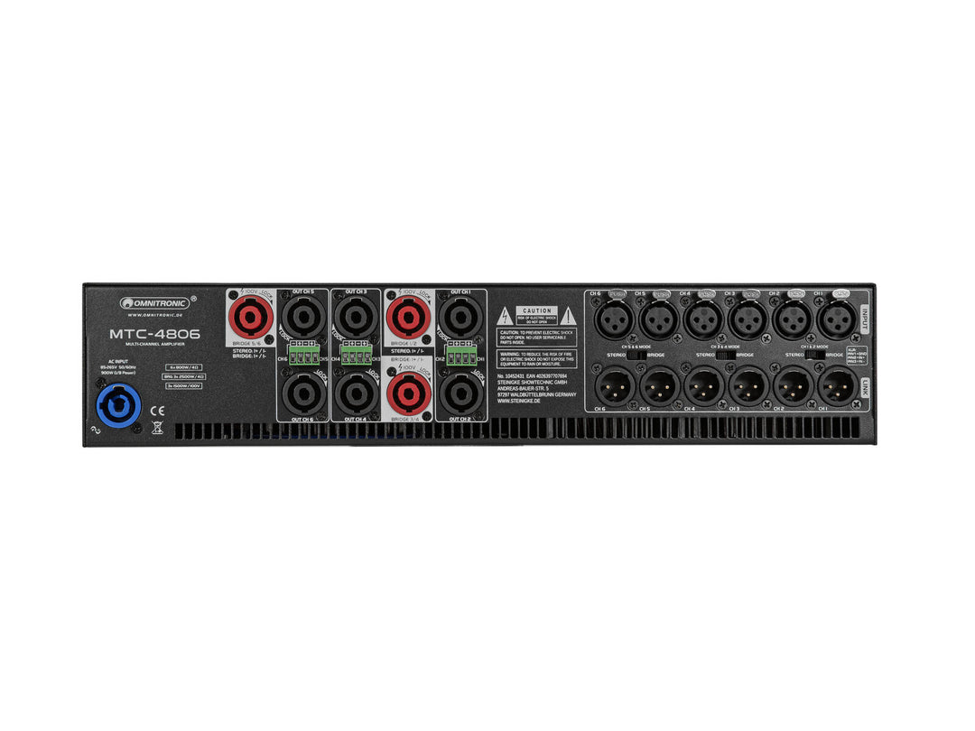 OMNITRONIC MTC-4806 Amplificateur 6 canaux