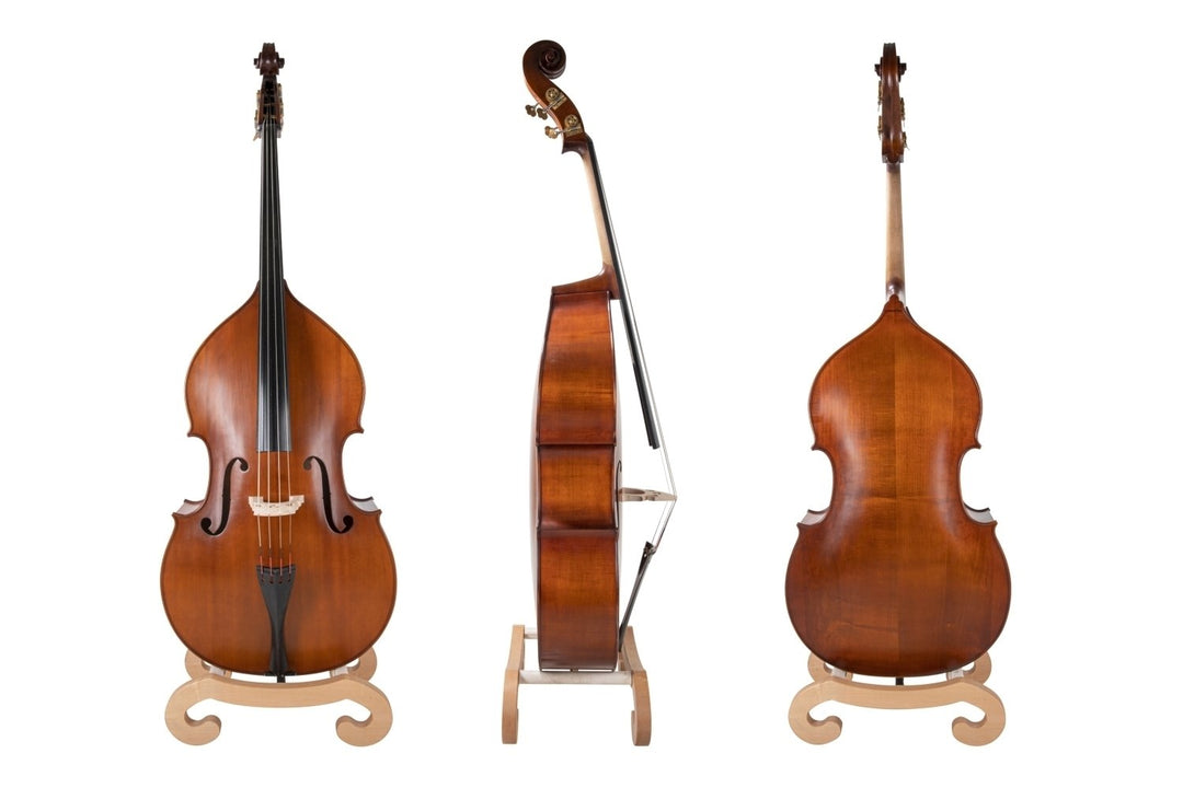 GEWA Contrebasse Premium Line modèle entièrement massif - 3/4 pour gaucher (Préparée pour le jeu dans les ateliers de maîtres GEWA)