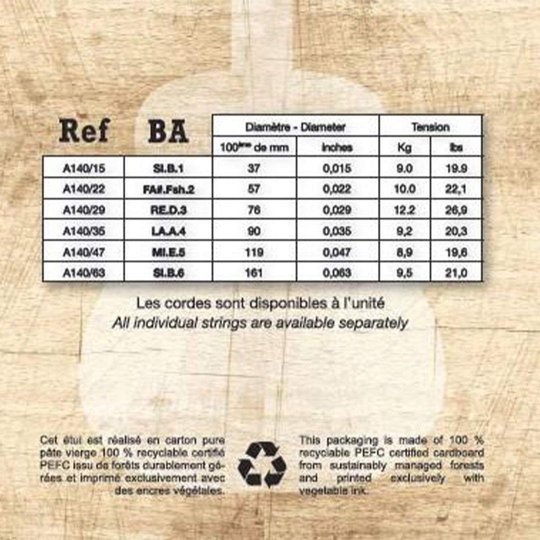 Savarez strings pour Guitares acoustiques Acoustic - Baritone (A140BA)