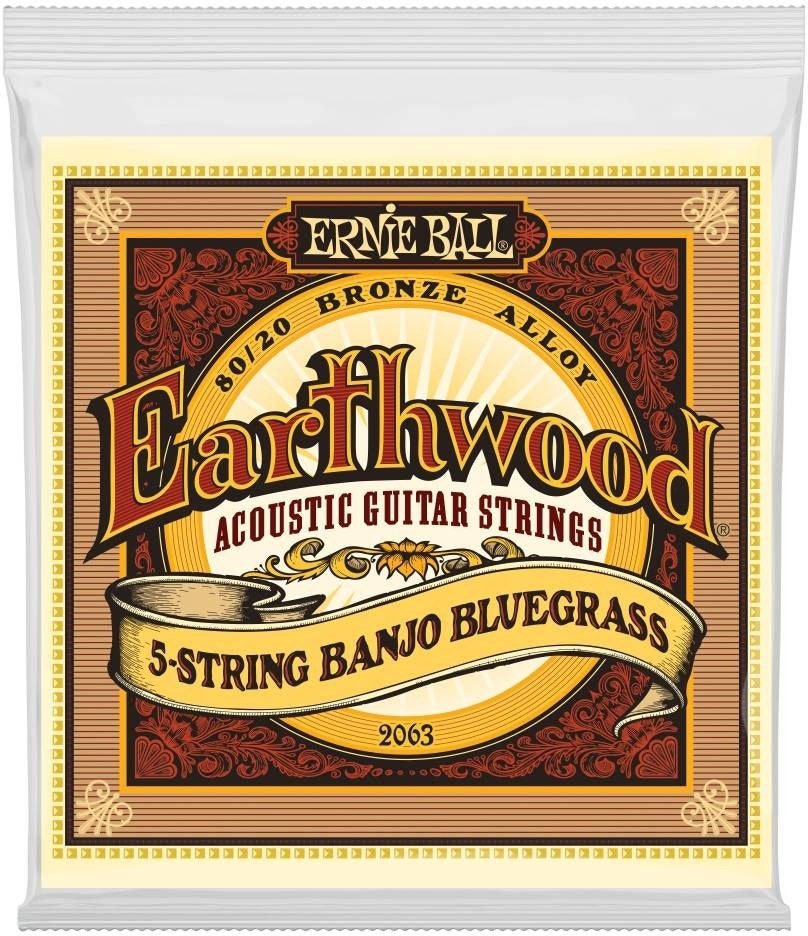 Ernie Ball 2063 Earthwood 80/20 5-stringed Banjo, Bluegrass