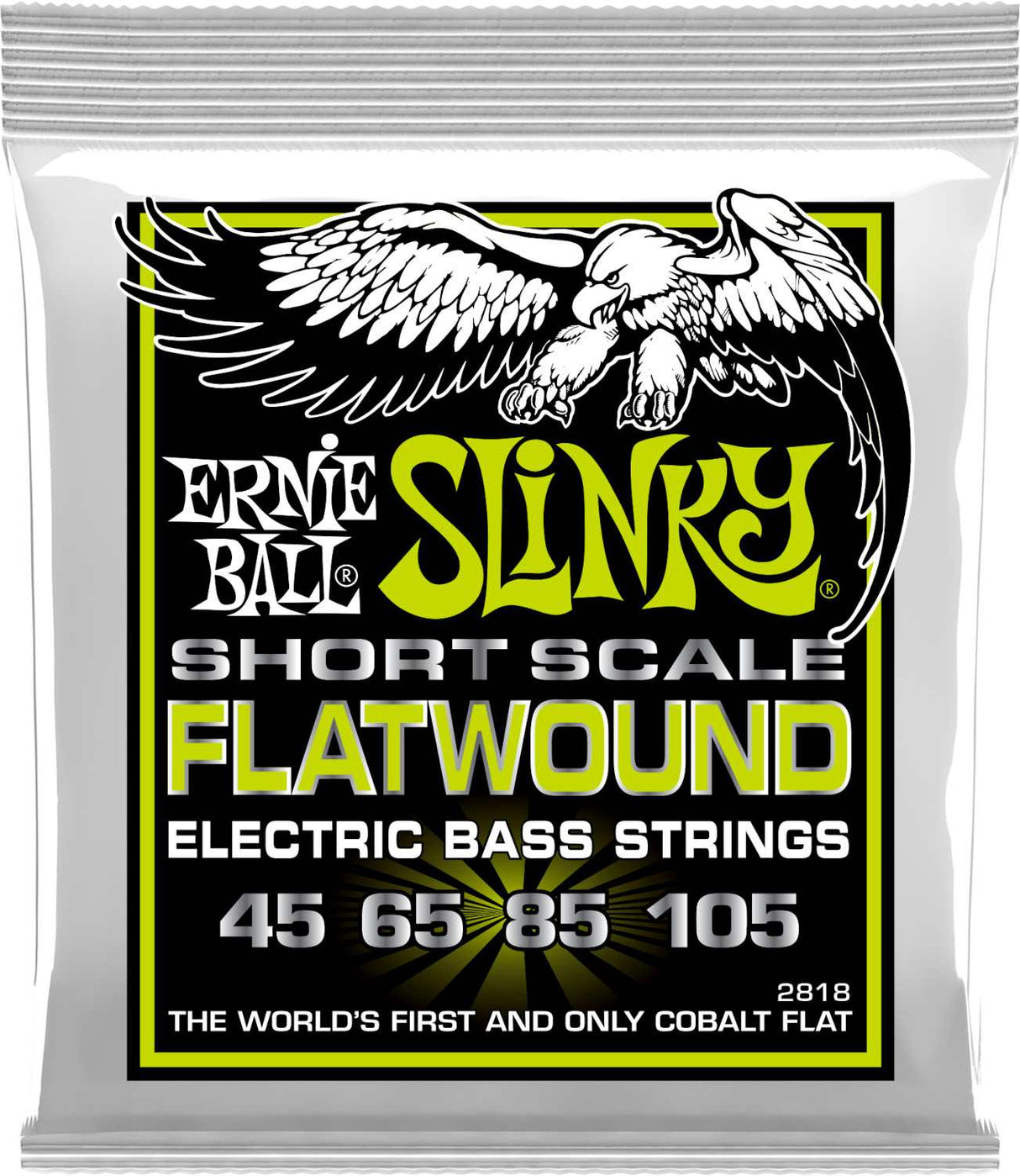 Ernie Ball P02818 Flatwound Slinky basse diapason court Regular