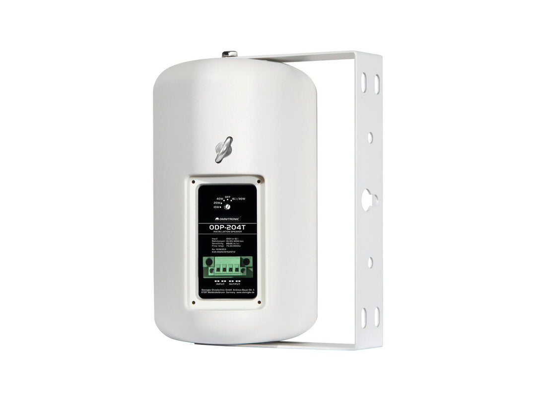 Enceinte d'installation OMNITRONIC ODP-204T 100V blanche 2x
