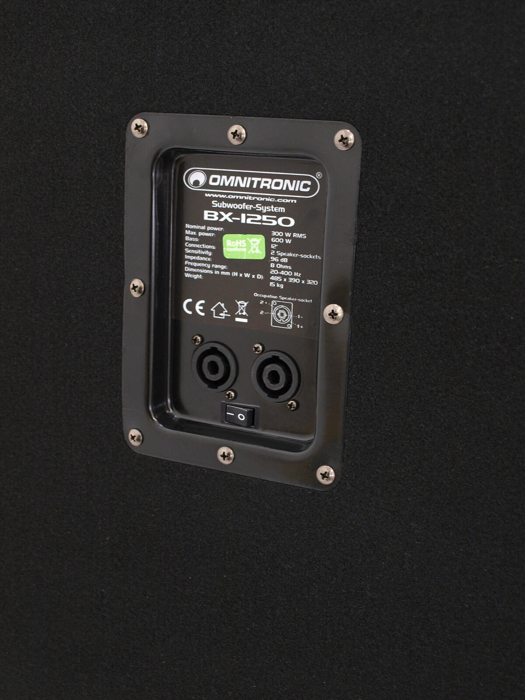OMNITRONIC BX-1250 Caisson de basses 600W
