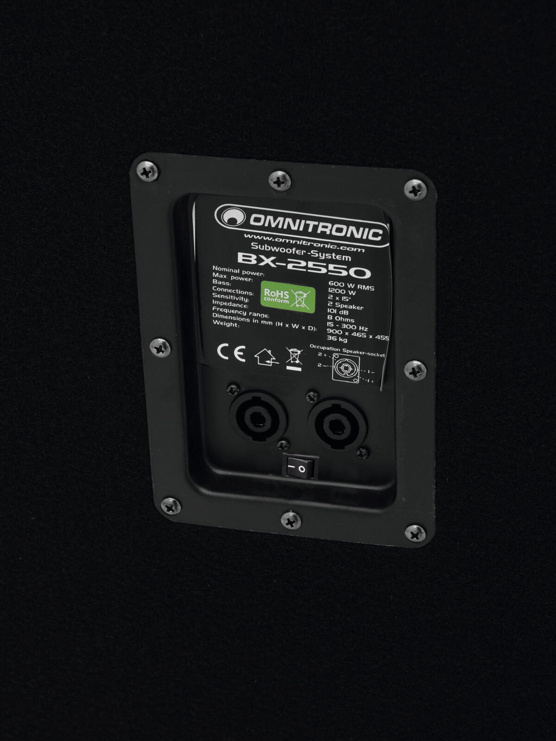 OMNITRONIC Caisson de basses BX-2550 1200W