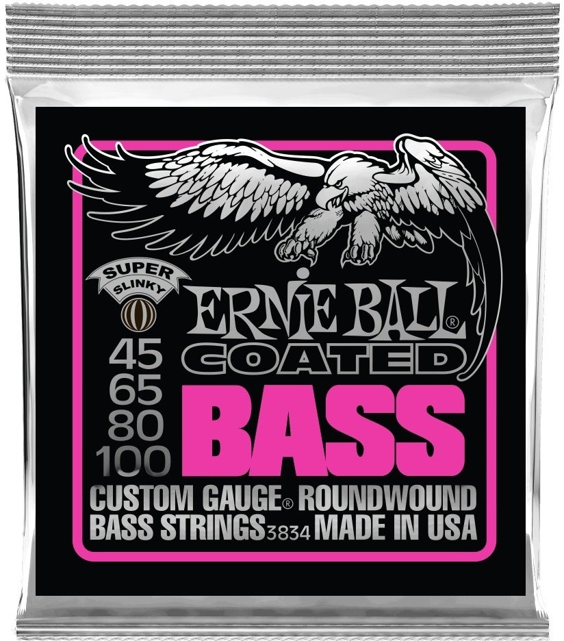 Ernie Ball 3834 Coated Super Slinky - jeu de cordes pour basse