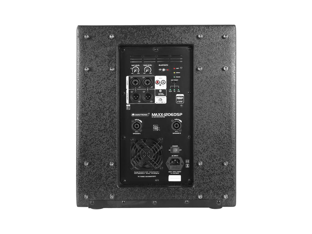 OMNITRONIC MAXX-1206DSP caisson de basses actif 2.1 12"