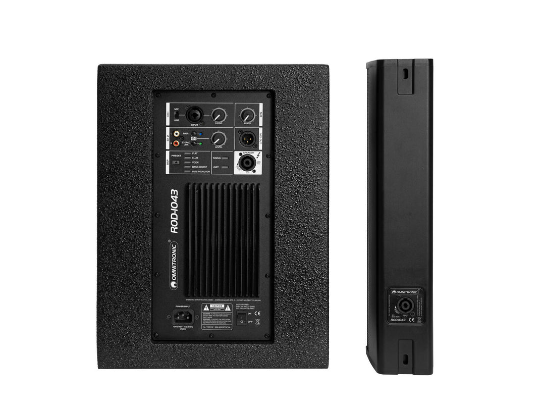 OMNITRONIC ROD-1043 Système d’enceinte colonne actif