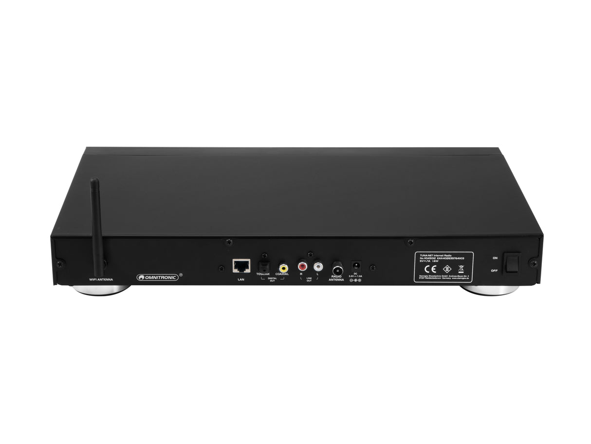 Omnitronic TUNA-NET Internet radio with DAB+ and Bluetooth