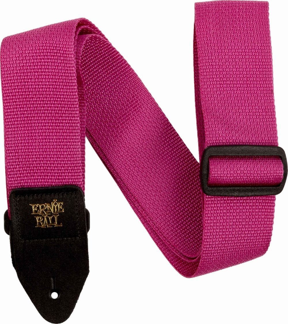 Ernie Ball 5355 Sangle PolyPro pour Guitares rouge framboise avec Blac
