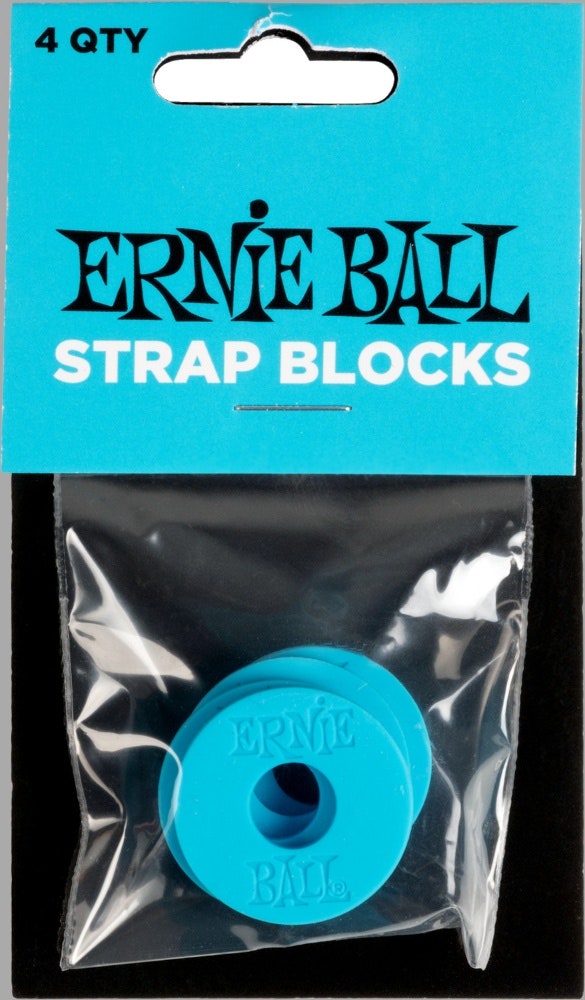 Ernie Ball 5619 Strap Blocks, bleu, 4 pcs