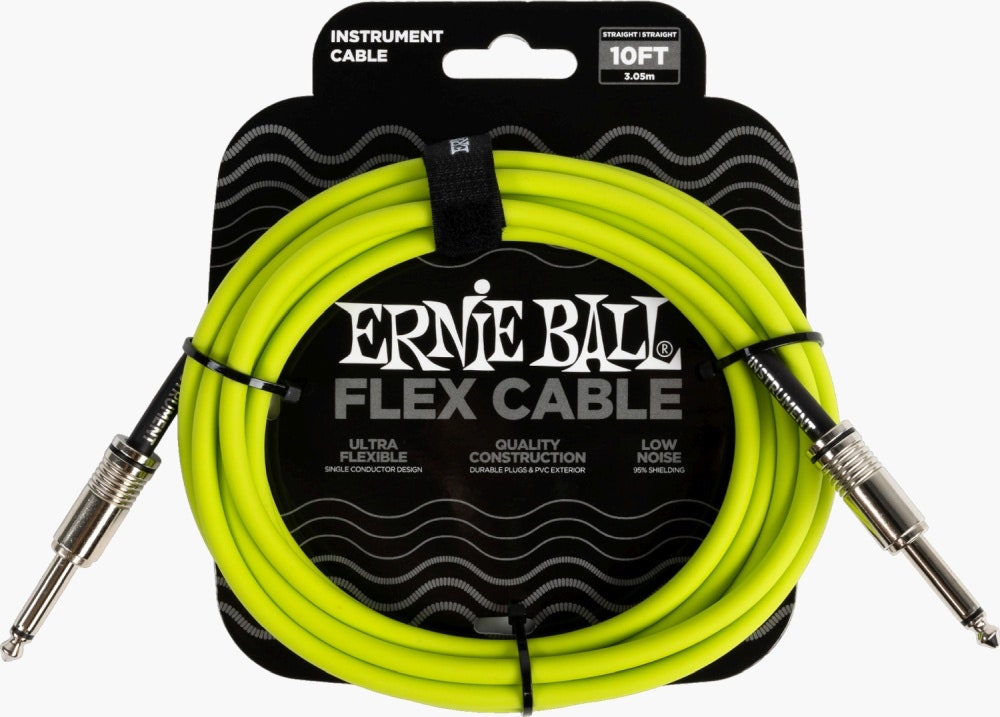 Ernie Ball 6414 Câble instrument FLEX 3m - Vert
