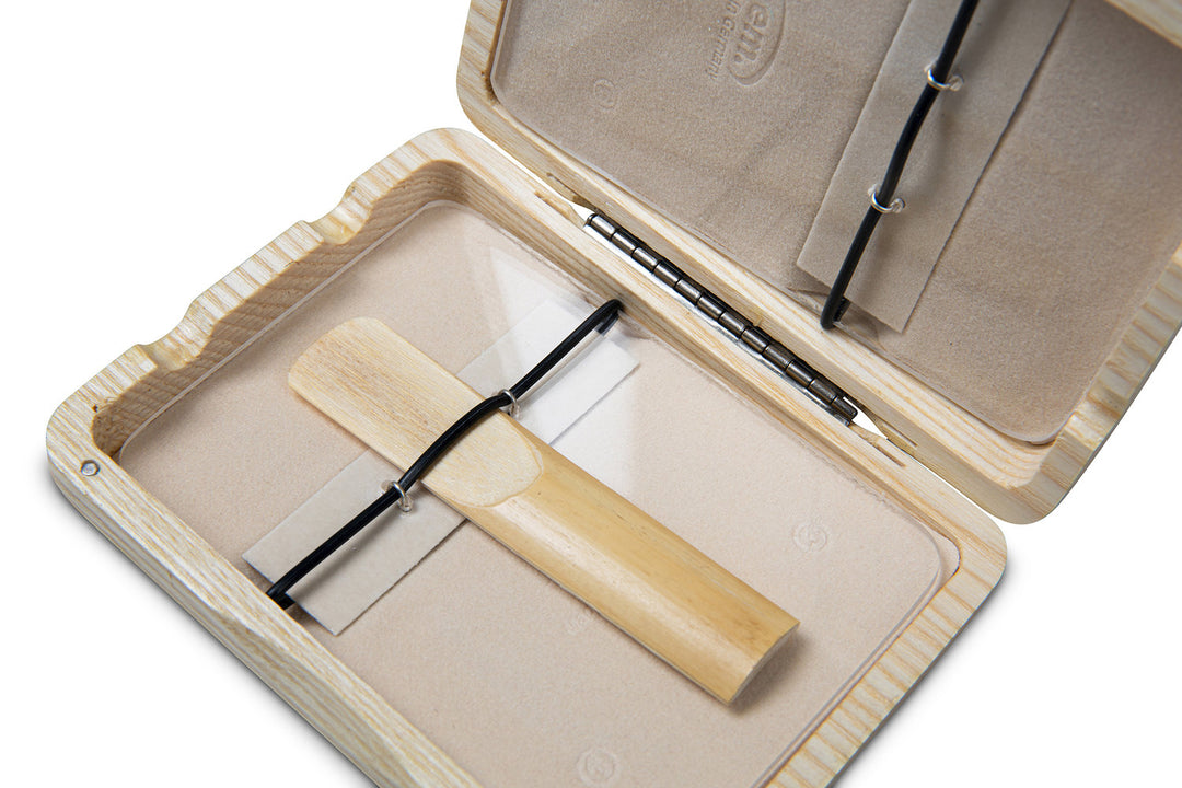 GEWA étui pour anche de saxophone baryton 6 anches - vernis naturel