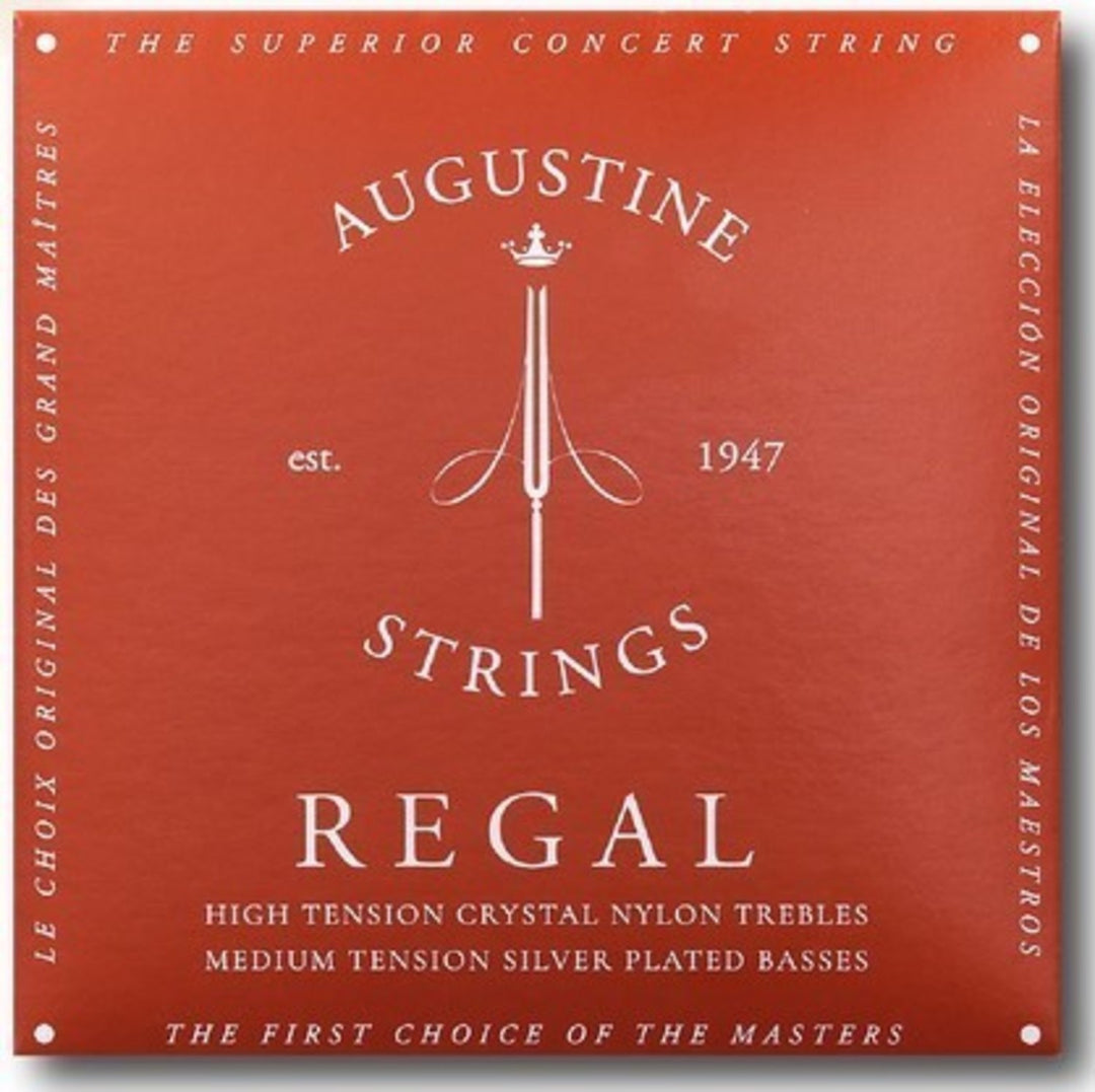Cordes Augustine pour guitare classique Regal Crystal Nylon aiguës - Set Regal Red (aiguës/medium)