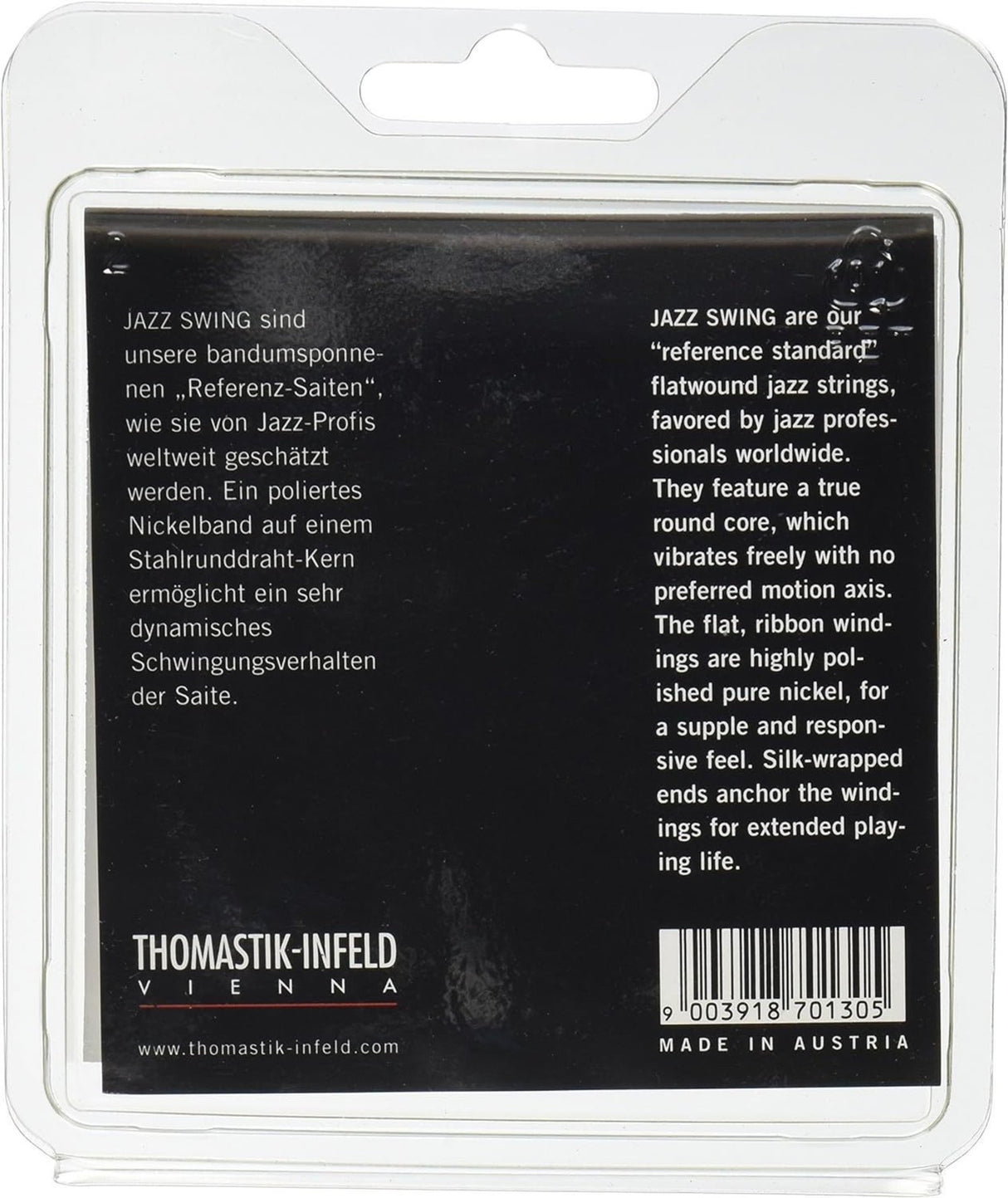 Thomastik-Infeld Strings for E-guitar Jazz Swing Series Nickel Flat Wound - Set 012 flatwound (JS112)