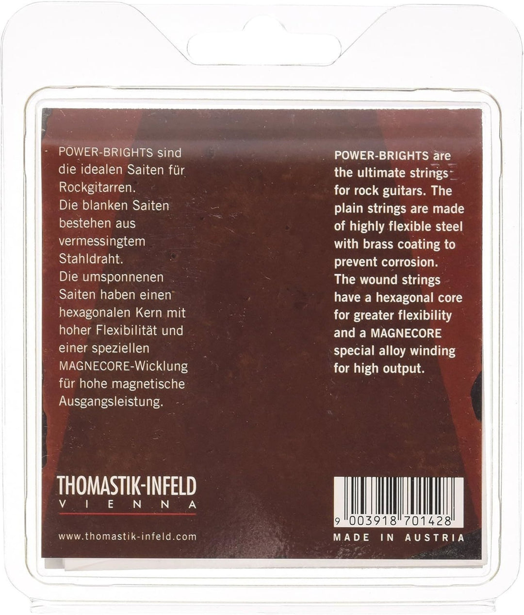 Cordes Thomastik-Infeld pour guitare électrique Power Brights Series - Set 011 (PB111)