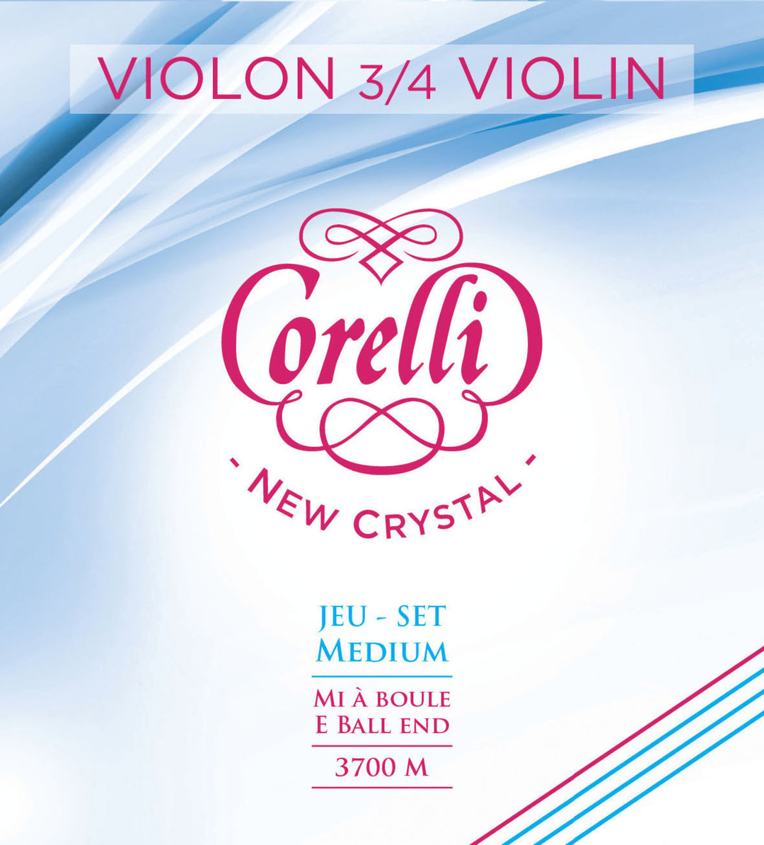 Cordes de violon Corelli New Crystal - A 3/4 (3702M)