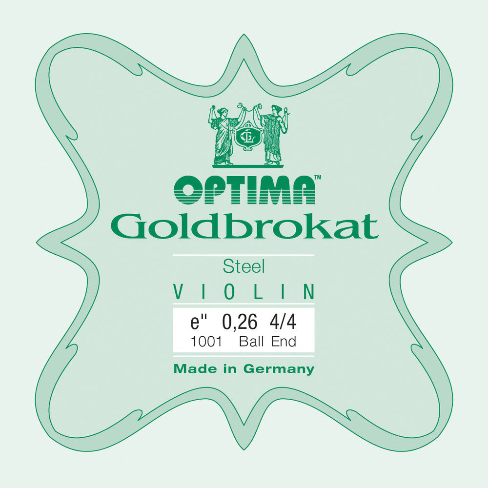 Optima Goldbrokat corde de Mi de violons 4/4, 0,26 mm, boule