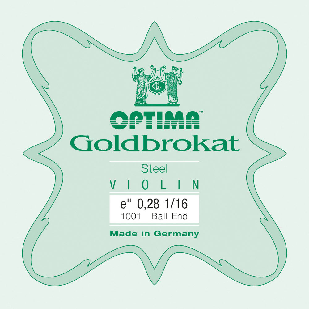 Optima Goldbrokat corde de Mi pour violon 1/16, 0,24 mm, boucle