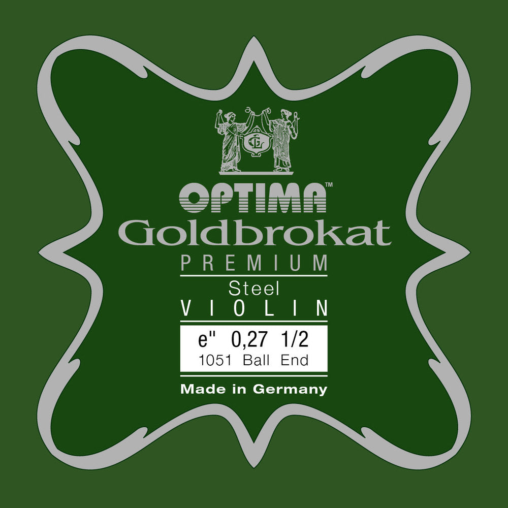 Corde de violon E Optima Goldbrokat Premium 1/2, 0,27 mm, boule