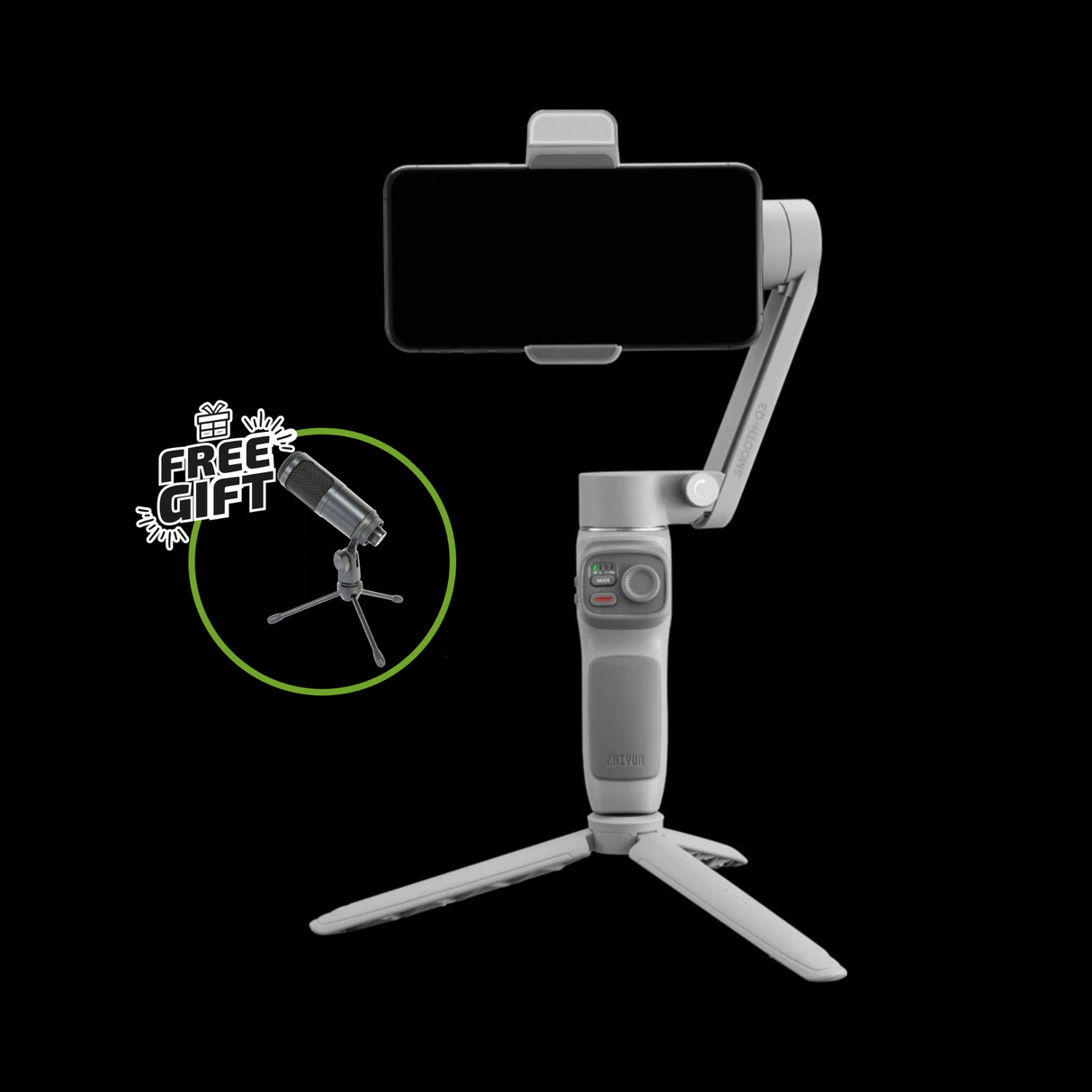 Zhiyun Stabilisateur mobile Smooth Q3 Combo avec lumière