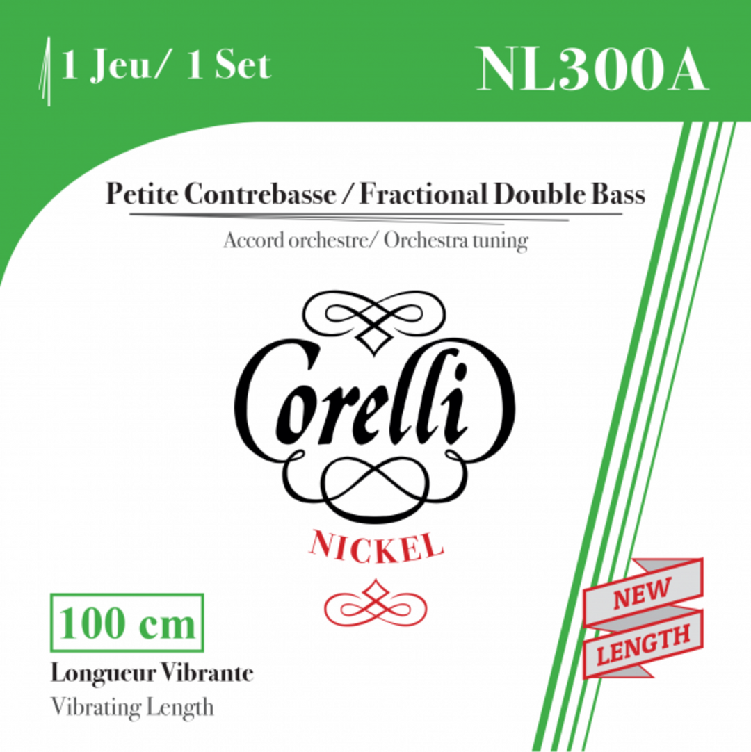 Corelli Cordes de contrebasse Fractional - petite échelle - Set taille 1/2 (300A)