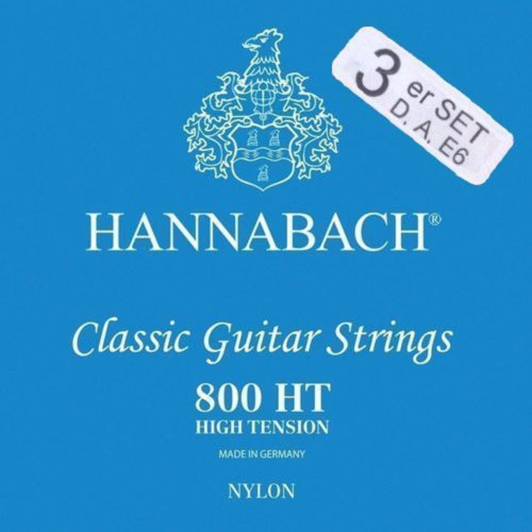 Cordes Hannabach pour guitare classique Serie 800 High tension Silver plated - Set de 3 basses (8007HT)