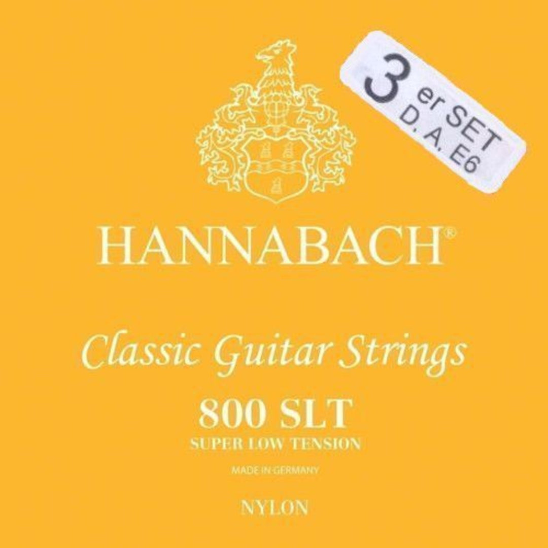 Hannabach Cordes pour guitare classique Serie 800 Super Low Tension Silver plated - Jeu de 3 basses (8007SLT)
