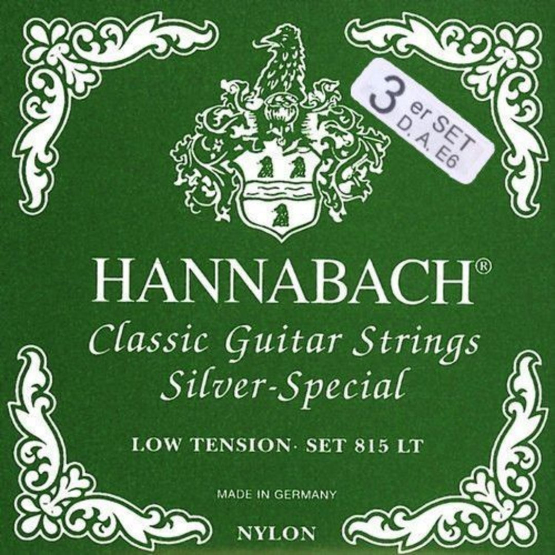 Cordes Hannabach pour guitare classique Serie 815 Low tension Silver special - Set de 3 basses (8157LT)