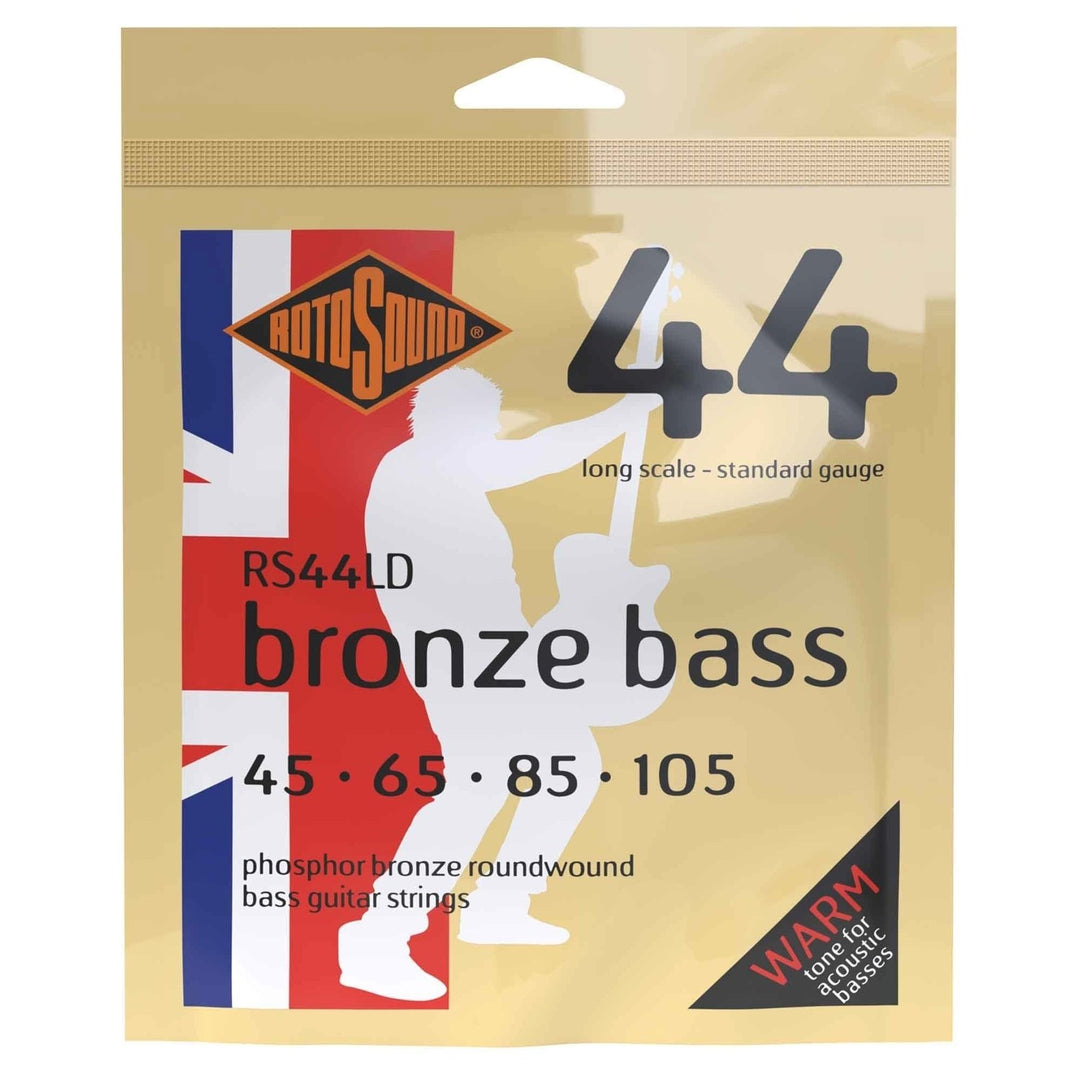Rotosound cordes pour basse acoustique Bronze Bass 44 - Set 4-string Standard 45-105 (RS44LD)